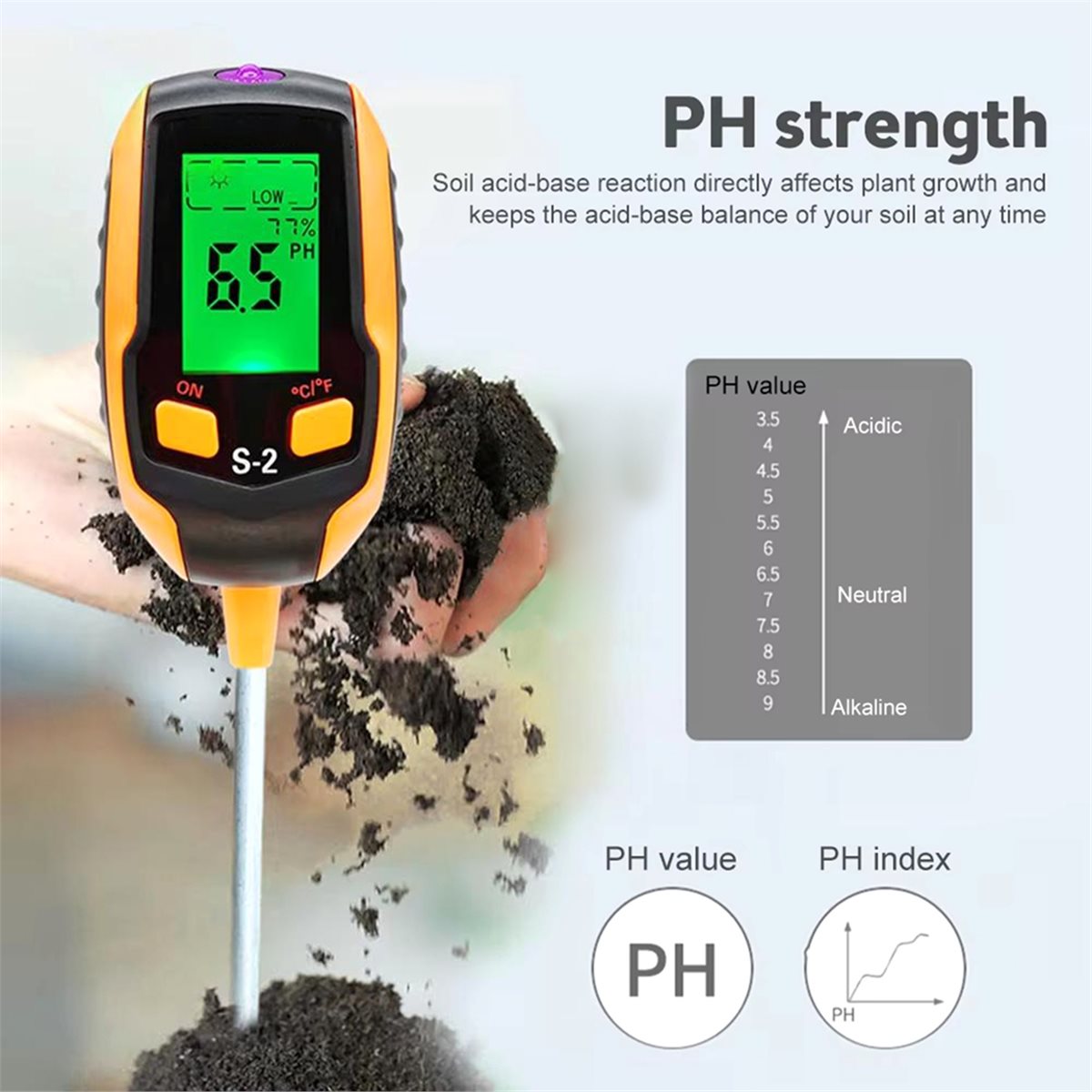 Gardening Tools B&M - (PQWN) Soil Moisture Sensor Meter Detector