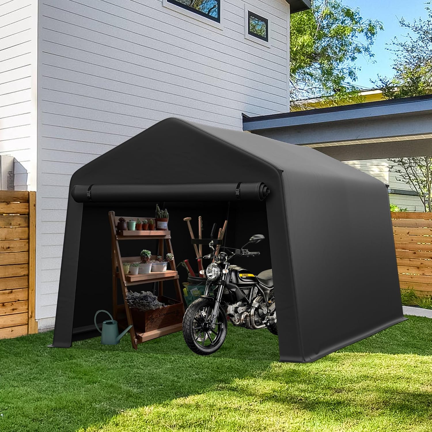 Gardening Tool - Portable Outdoor Storage Shed 8x14FT Waterproof