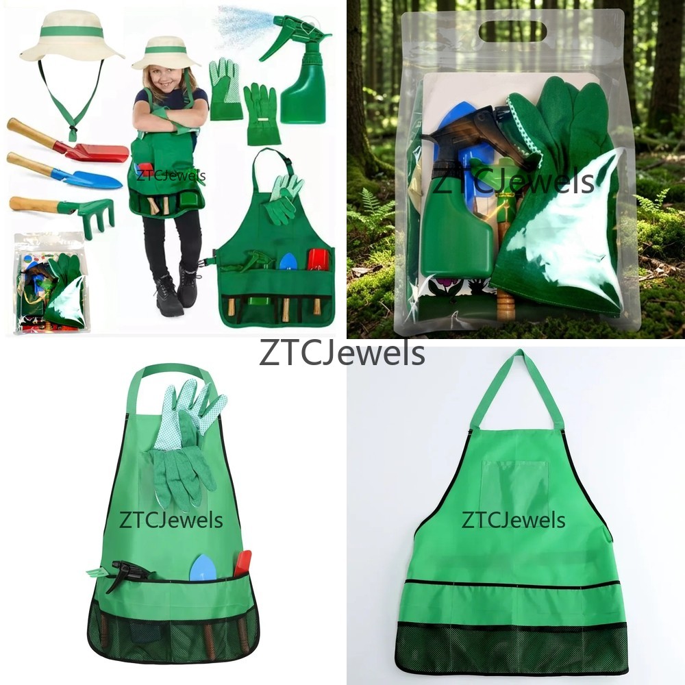 Kids Garden Apron Tool Set wit - Gardening Tool recension och pris