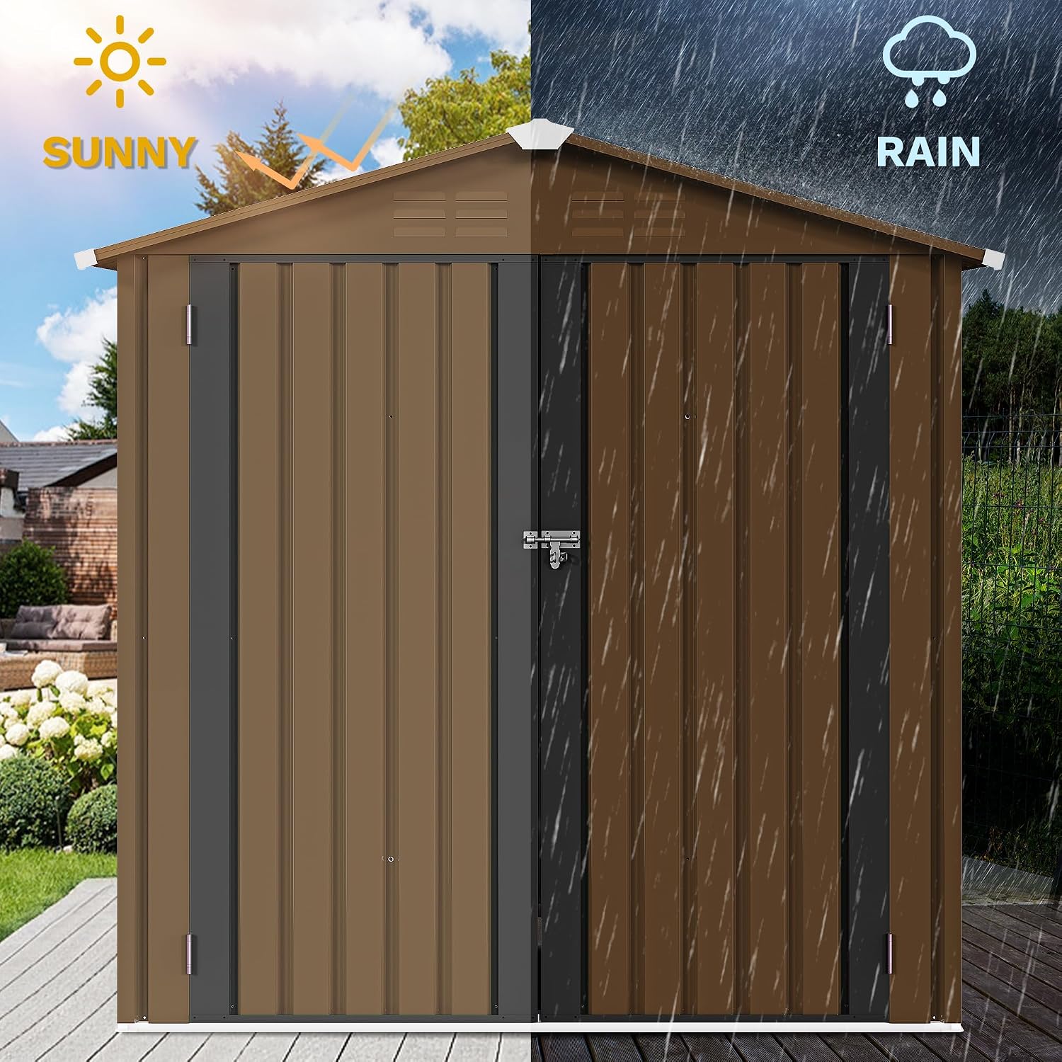6x4ft Metal Outdoor Storage Sh - Gardening Tool recension och pris