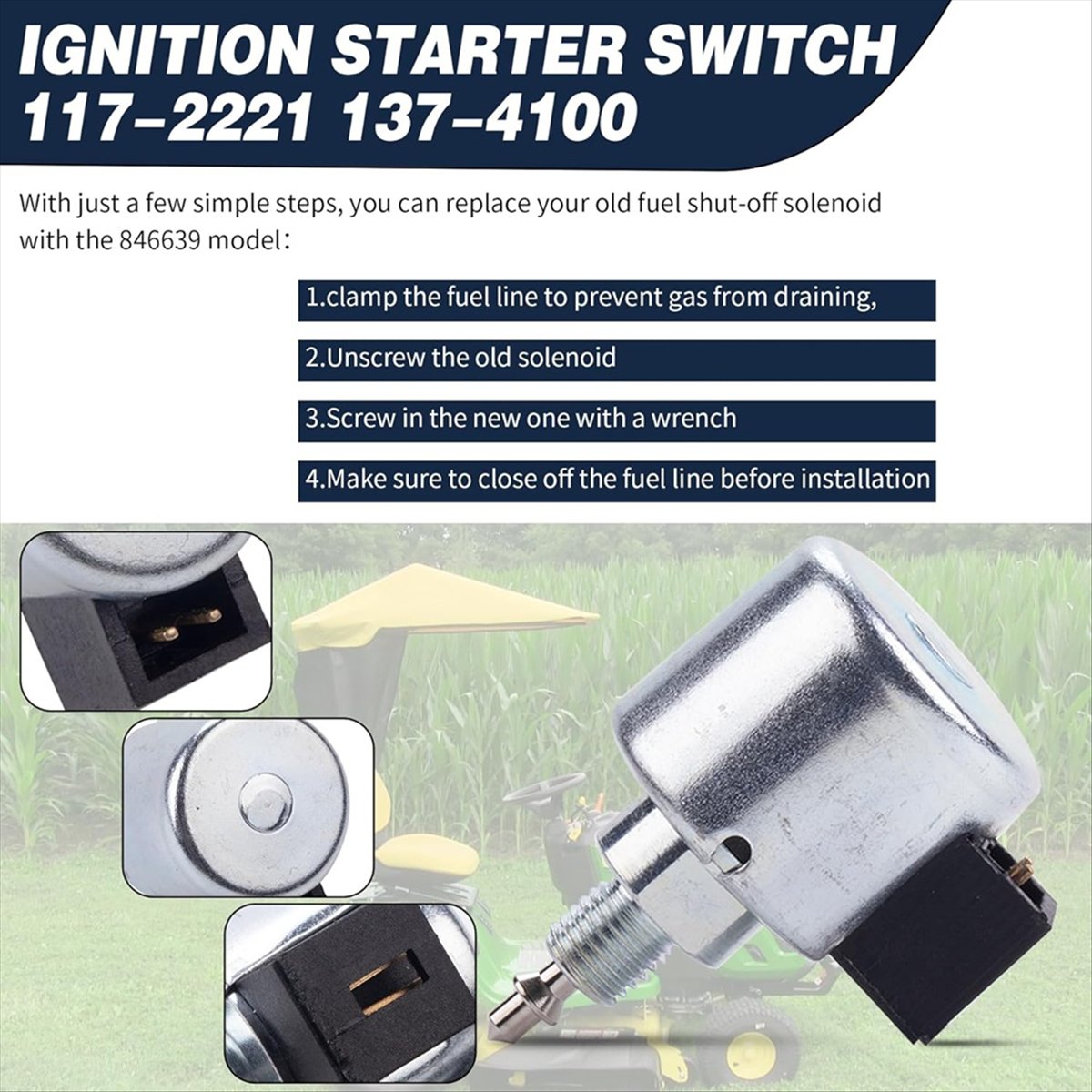 A24I 846639 Shut-Off Solenoid  - Gardening Tools B&M recension och pris