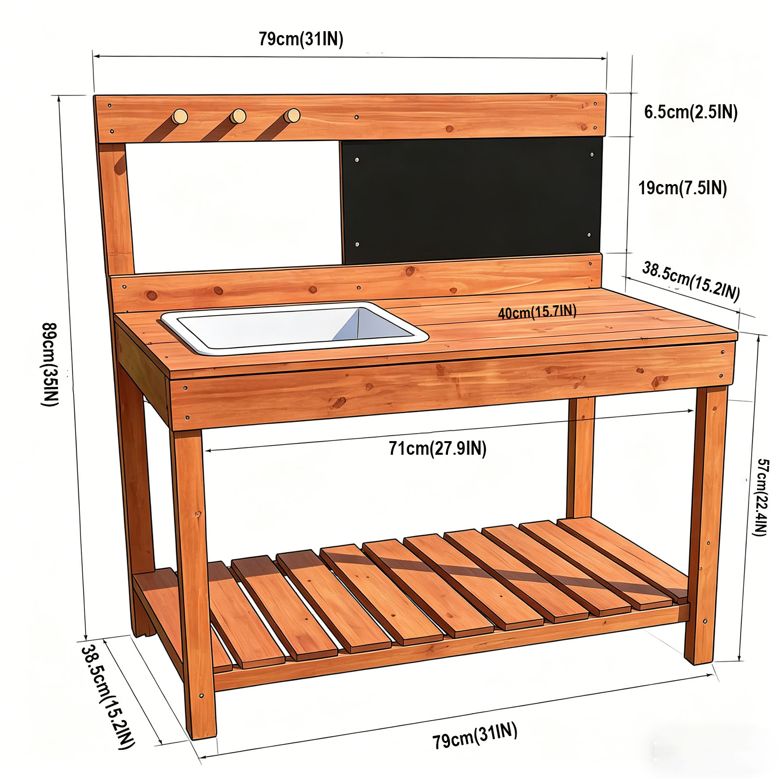 Wooden Potting Benches For Chi - Gardening Tools For Kids recension och pris