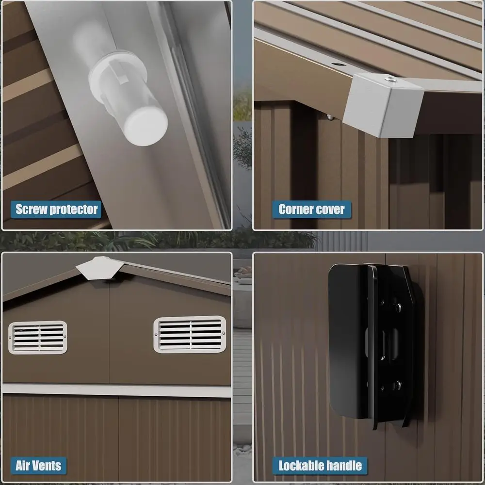 10T x 8T Outdoor Metal Storage - Gardening Tool recension och pris