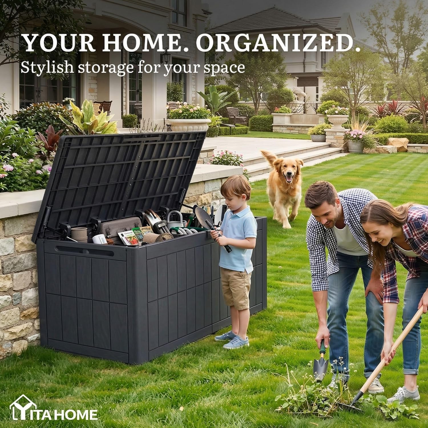 134 Gallon Outdoor Storage Box - Gardening Tools Images recension och pris