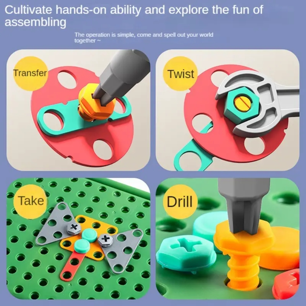 450Pcs Kids STEM Drill Set Cre - Gardening Tools For Kids recension och pris