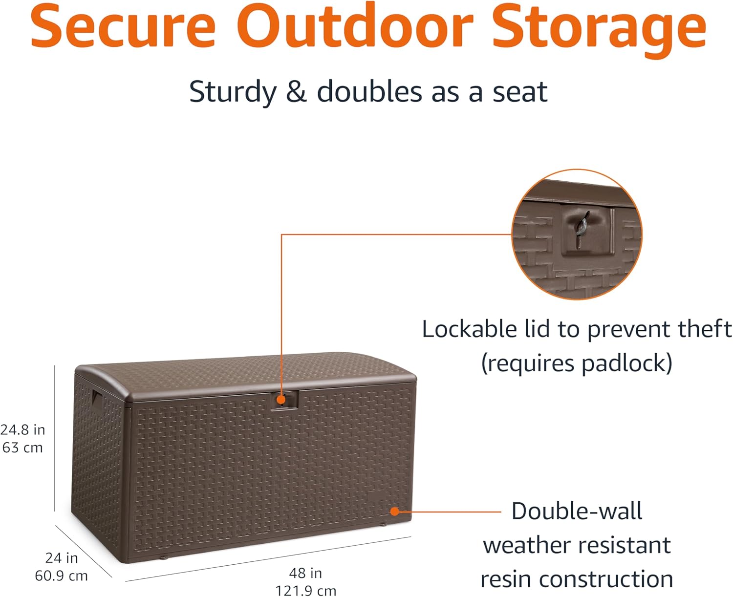 Outdoor Storage Deck Box 99 Ga - Gardening Tools Images recension och pris