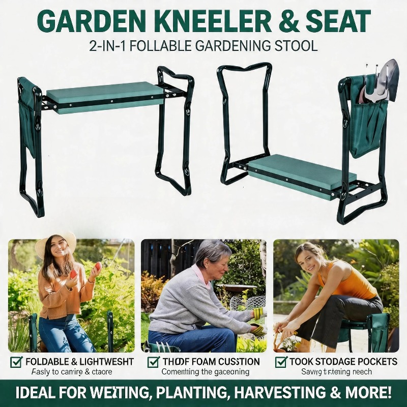 Hot Sale 2-in-1 Folding Garden - Gardening Tools Kit For Sale recension och pris